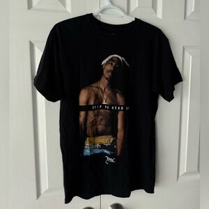 2Pac Black Graphic Tee